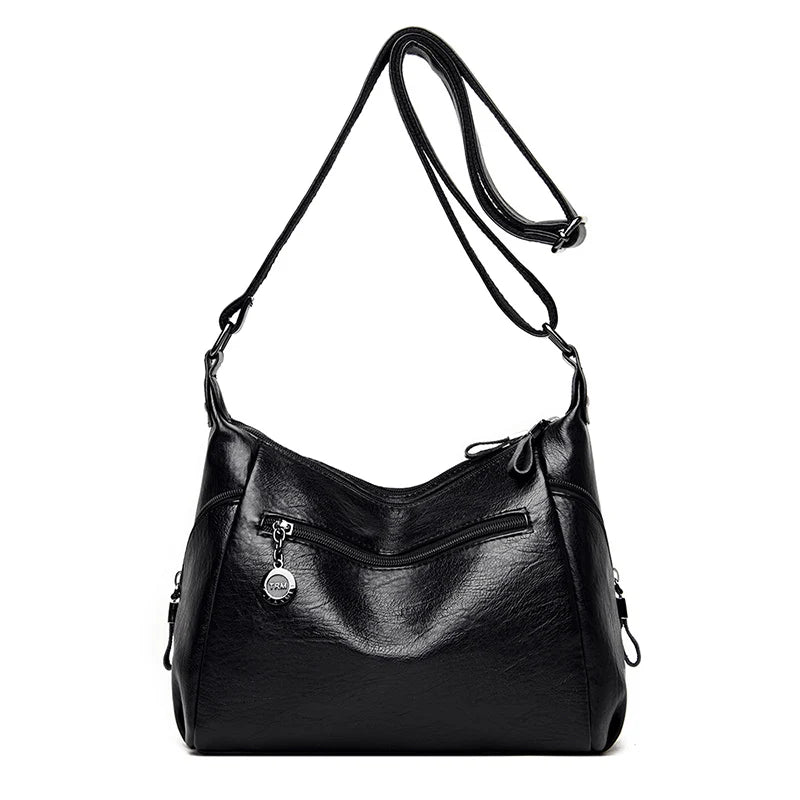 Summer PU Leather Crossbody Tote Bag Large Capacity