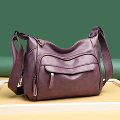 Summer PU Leather Crossbody Tote Bag Large Capacity