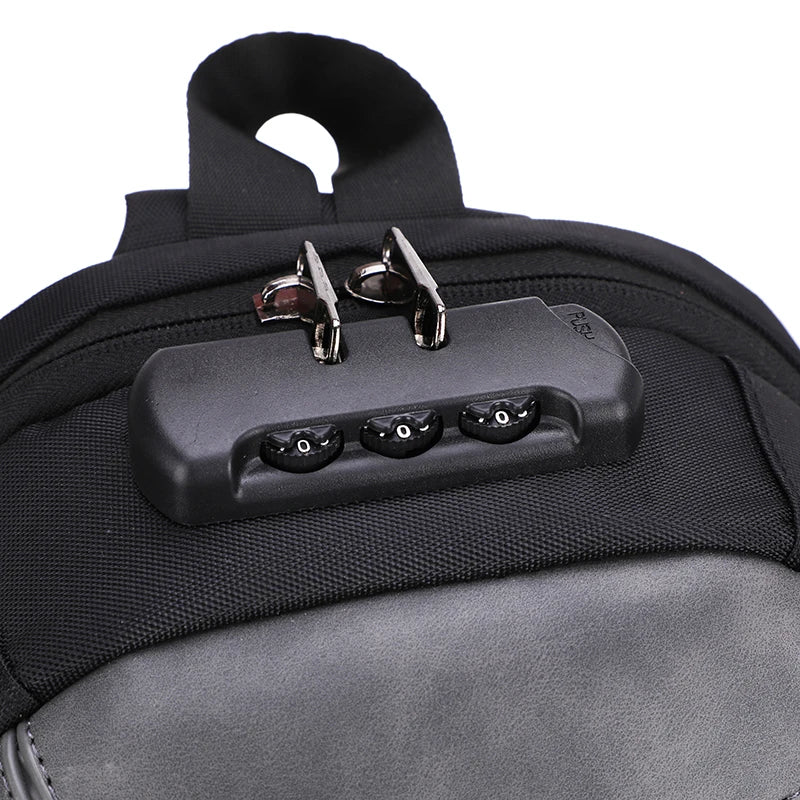 Unisex Sling Chest Pack USB Charging Sports Crossbody Handbags