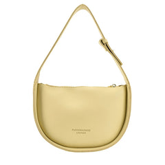 Semicircle Leather Shoulder Bag Women Crossbody Handbag Spring Casual Purse