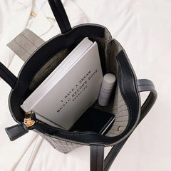Shoulder Bag Women Casual PU Leather Large Capacity Shopping Bag
