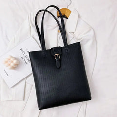 Shoulder Bag Women Casual PU Leather Large Capacity Shopping Bag
