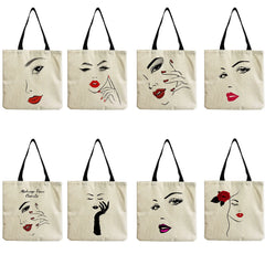 Feminine Shoulder Bag Tote Eco-Friendly High Capacity Customizable Art