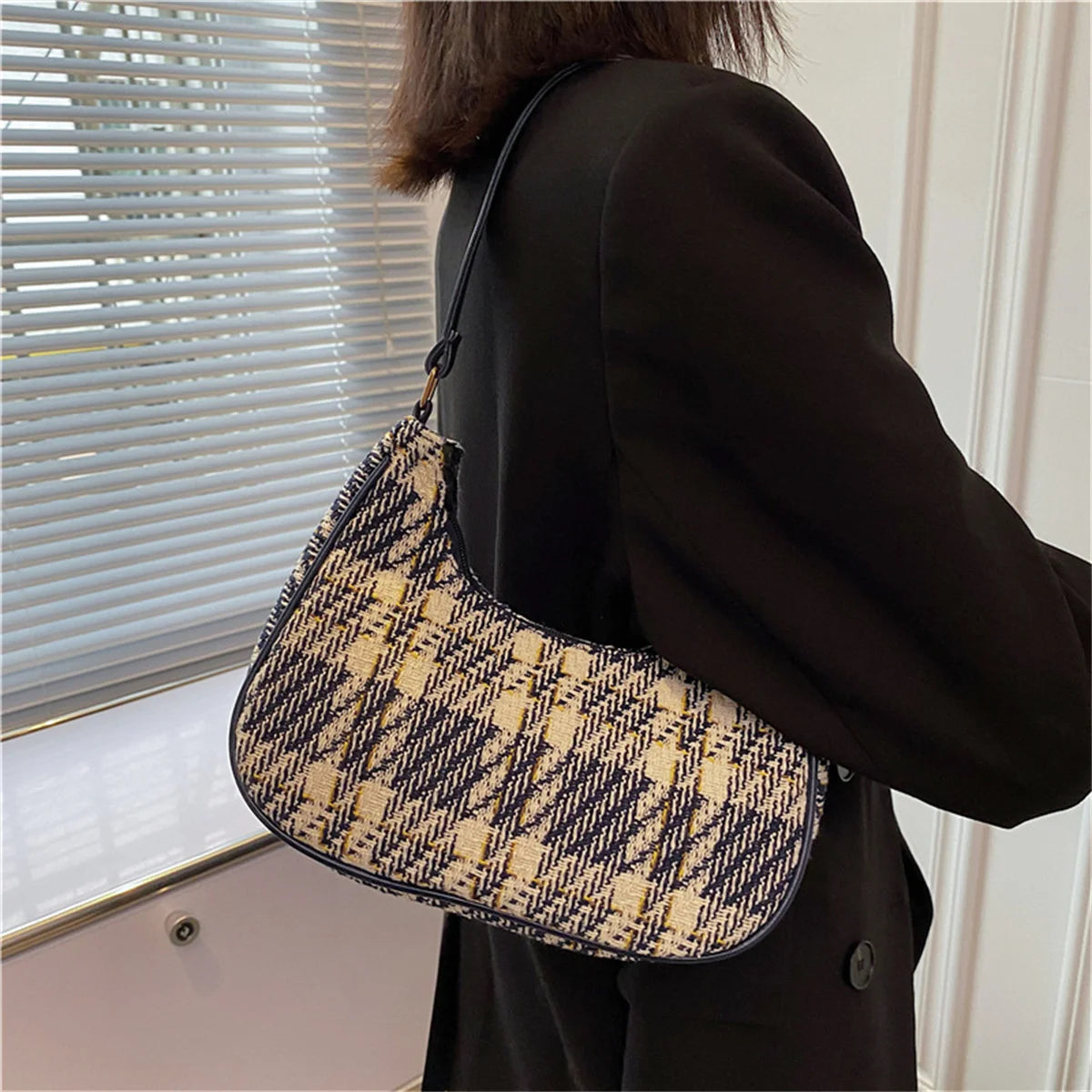 Plaid Shoulder Bag Women Mini Casual Crossbody Wallet