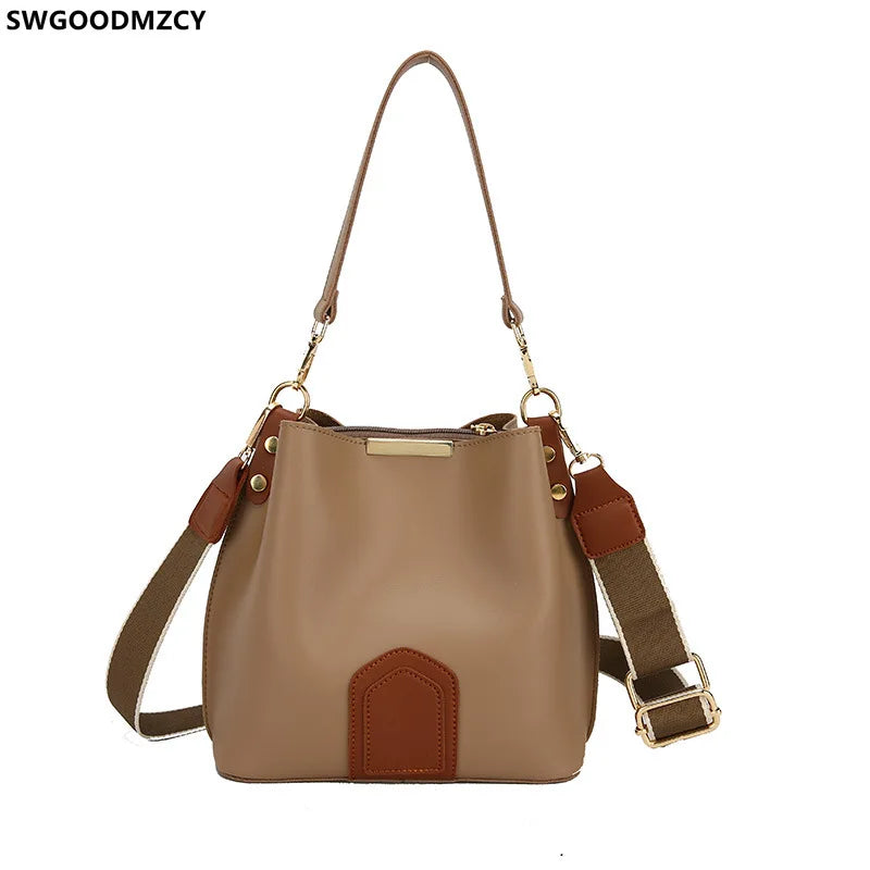 Shoulder Bag Women Handbags Crossbody Bags Ladies Handbags Leather Bucket Bag