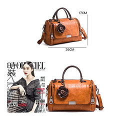 Shoulder Bag for Ladies PU Leather Handbag Women Crossbody Bags with Pendant