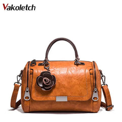 Shoulder Bag for Ladies PU Leather Handbag Women Crossbody Bags with Pendant