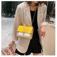 Women's PU Leather Shoulder Bag Crossbody Clutch with Chain