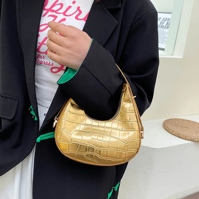 Retro PU Shoulder Bag for Women Large Capacity Crossbody Bags