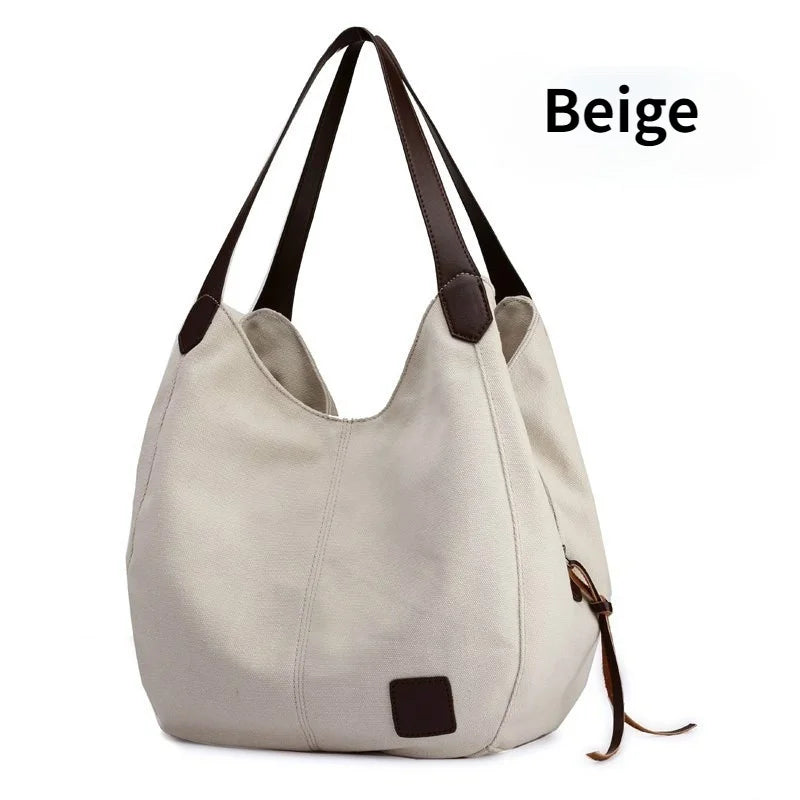 Large Capacity Women's Shoulder Bag Vintage PU Leather