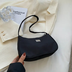 Women's Shoulder Bag Nylon Soft Underarm Travel Totes Bag