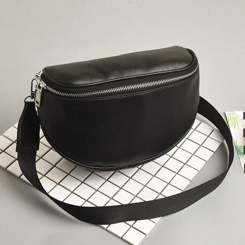 Women Solid Faux Leather Small Crossbody Shoulder Bag