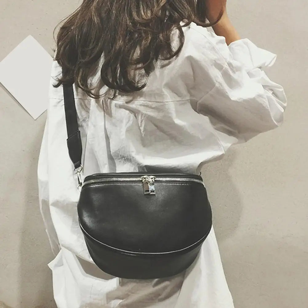 Women Solid Faux Leather Small Crossbody Shoulder Bag