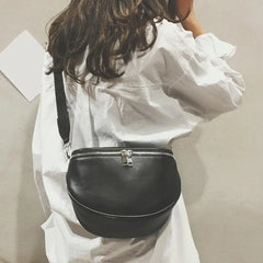 Women Solid Faux Leather Small Crossbody Shoulder Bag