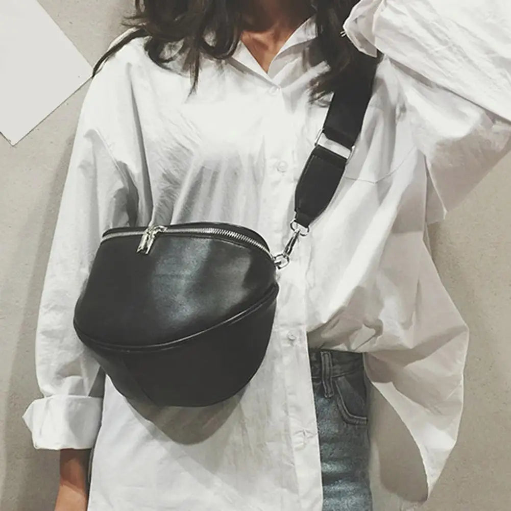 Women Solid Faux Leather Small Crossbody Shoulder Bag
