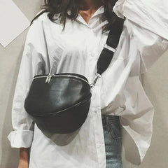 Women Solid Faux Leather Small Crossbody Shoulder Bag