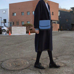 Shoulder Crossbody Bag for Women All-match Solid PU Leather