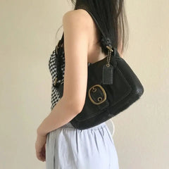 Shoulder Crossbody Bag Women Saddle Handbag Purse PU Leather Solid Color