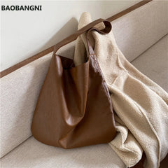 Shoulder Bags Tote Bag High Capacity Women Bag Handbag Purse PU Leather Solid