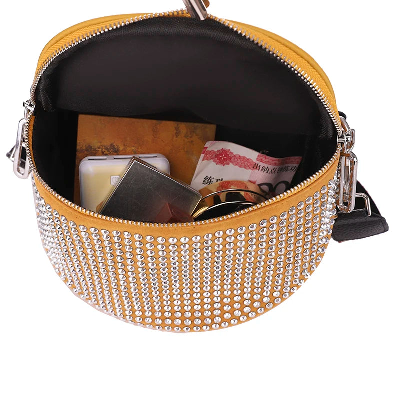 Shoulder Bags Diamond Decoration Handbags Oxford Cloth Multi-Purpose Chest Bag