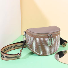 Shoulder Bags Diamond Decoration Handbags Oxford Cloth Multi-Purpose Chest Bag
