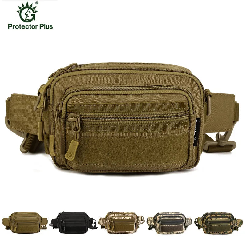 Men's Waterproof Nylon Shoulder Bag Waist Pack Camouflage Travel Bag