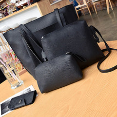 4-Piece Set Shoulder Bags for School Handbag Tote Holder Shopper Purse Bags