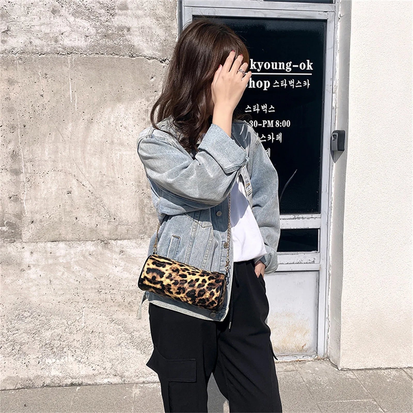 Animal Pattern Round Bag Shoulder Messenger Bag