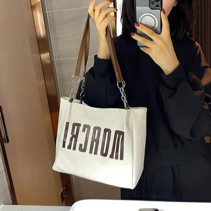 Women's Large Capacity Winter Tote Bag - Sweet Japanese Style