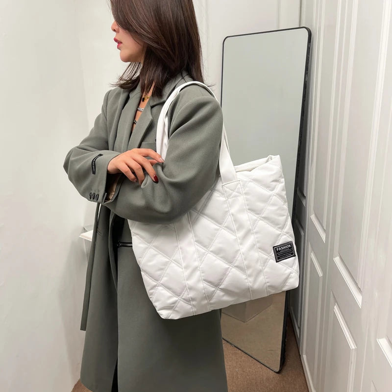 Shoulder Bags Space Cotton Handbag Women's Bags Lady Wide Hand Carry