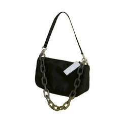 Solid Chain Shoulder Bag Zipper Female Handbag