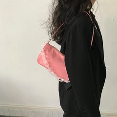 Solid Chain Shoulder Bag Zipper Female Handbag