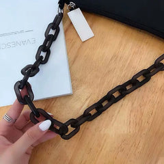 Solid Chain Shoulder Bag Zipper Female Handbag