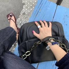Large Capacity Shoulder Bag Women All-match Retro Crossbody