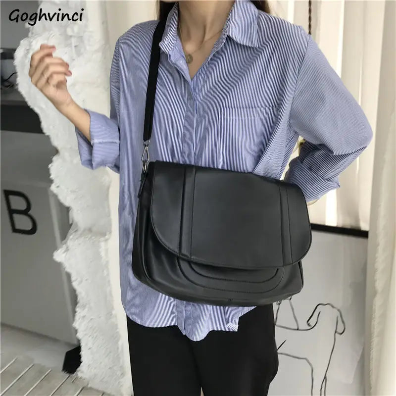Large Capacity Shoulder Bag Women All-match Retro Crossbody