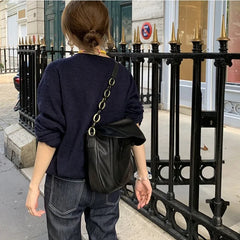 Large Capacity Shoulder Bag Women All-match Retro Crossbody