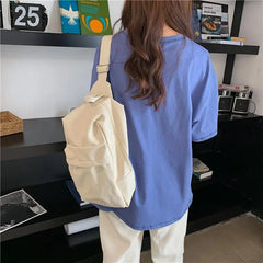 Canvas Shoulder Bag Women Casual Harajuku Crossbody Handbag