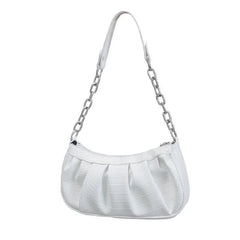 Shoulder Bags Women Underarm Zipper Pleated PopularHandbags Vintage Ladies