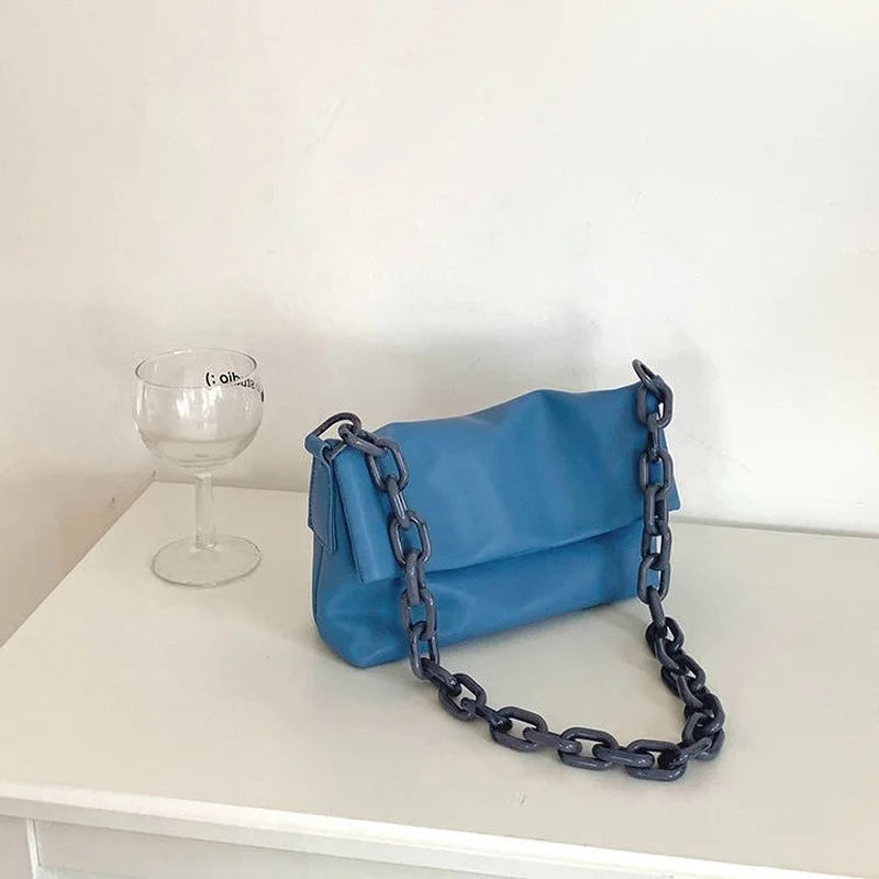Acrylic Underarm Shoulder Bag Women Retro Handbag