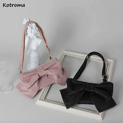 Shoulder Bags Women Bow Lovely Underarm Casual Crossbody Bag