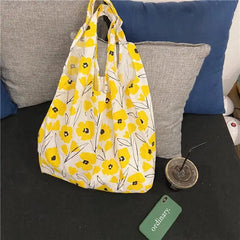 Canvas Floral Shoulder Bag Large Capacity Tote Eco Handbag Female Students