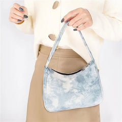 Shoulder Bags Women Canvas Tie-dye Vintage Underarm Bag All-match