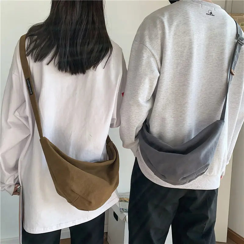 Canvas Zipper Shoulder Bag All-match Crossbody Harajuku High Street Ins Handbags