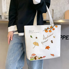 Women Cartoon Printed Shoulder Bags Large Capacity Totes