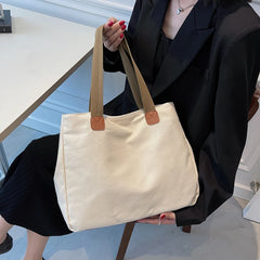 Shoulder Bags Women Casual Large Capacity Patchwork Canvas Ladies