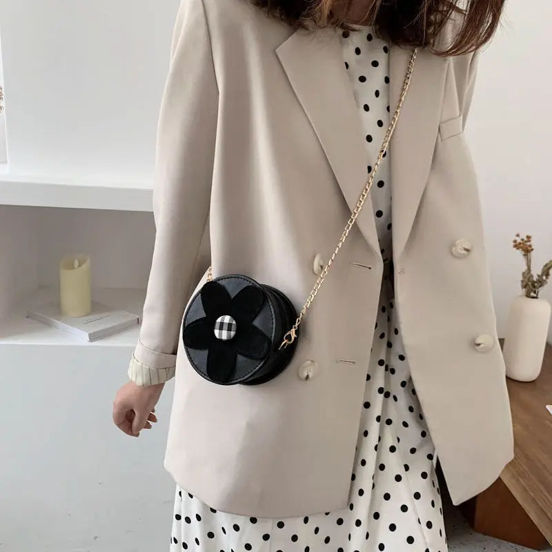Shoulder Bag Women Chain Flower Mini Bag Sweet Handbags All-match