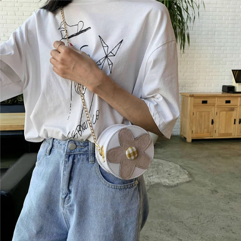 Shoulder Bag Women Chain Flower Mini Bag Sweet Handbags All-match