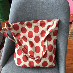 Shoulder Bags Women Dot Crossbody Canvas Large Capacity Ins Shopper Bag