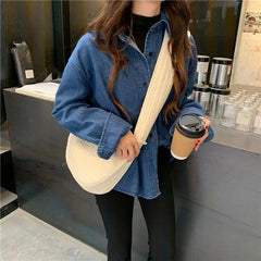 Women Cross-body Canvas Bag Style Storage Handbags Big Capacity