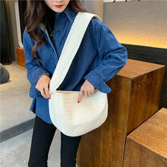 Women Cross-body Canvas Bag Style Storage Handbags Big Capacity